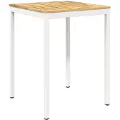Syfax Tuinmeubel-tafel, wit, 80 x 80,5 x 105 cm, massief acaciahout