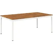 Syfax Tuintafel, natuurlijke uitstraling, wit, 196 x 100,5 x 75 cm