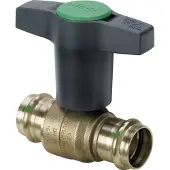 Viega Ventiel, Easytop kogelkraan 42mm m/m - Easytop, model 2275, siliconen brons