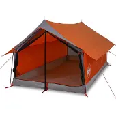 vidaXL Tent 2-persoons waterdicht grijs en oranje