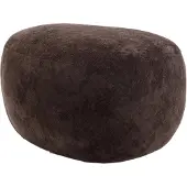 Livin24 Poef Fenna velvet bruin