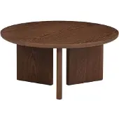Livin24 Salontafel Aya ø80 cm rustiek eiken