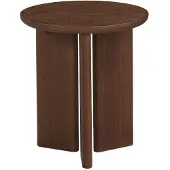 Livin24 Bijzettafel Aya ø40 cm rustiek eiken