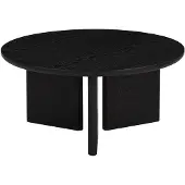 Livin24 Salontafel Aya ø80 cm zwart