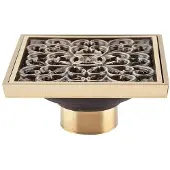 OEM Messing afvoer voor bad, 10 cm, douchedeksel met rooster