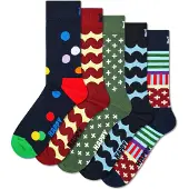 Happy socks Sokken 'Classic' navy / aqua / groen / karmijnrood / zwart