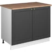 Vicco Wastafelkast Fame-Line, Anthrazit-Gold Landhaus/Wit, 100 cm, WB Eik