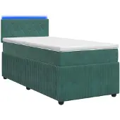 Syfax Boxspringbed met matras Donkergroen 90 x 200 cm Fluweel