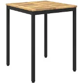 Syfax Tuintafel, wit en zwart, 60 x 60,5 x 75 cm
