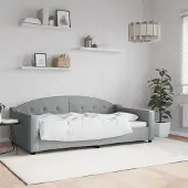 Prolenta Maison Exclusive - Dagbed, lichtgrijs, 100x190 cm, stof