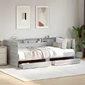 Prolenta Maison Exclusive - Dagbed met lades en plank, grijs Sonoma houtfineer