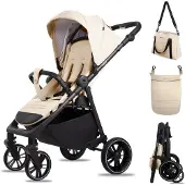 BabyLux Buggy Kinderwagen ROLLE Reisbuggy met Ligfunctie, Kleur: Sand