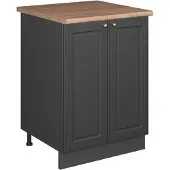 Vicco Wastafelkast Fame-Line, Anthrazit-Gold Landhaus/Antraciet, 60 cm