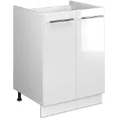 Vicco Wastafelkast Fame-Line, Wit Hoogglans/Wit, 60 cm
