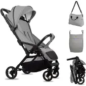 BabyLux Buggy Kinderwagen GIAU Reisbuggy met Ligfunctie, Kleur: Steel