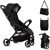 BabyLux Buggy Kinderwagen GIAU Reisbuggy met Ligfunctie, Kleur: Onyx