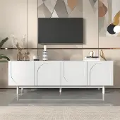 Sonstiges Televisiekast 175 cm, wit, met 4 poten en verstelbare legplanken