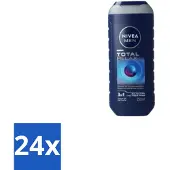 Nivea 24 x MEN - Douchegel - Total Relax - 250 ml - Douchegel - Ontspanning - Gezicht - Haar - Lichaam
