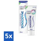 Sensodyne 5 x - Tandpasta - Complete Protection + Advanced Whitening - Witte Tanden - 75 ml - Gevoelige Tanden - Tandpasta - Whitening - Tanden Reinigen - Tanden Beschermen