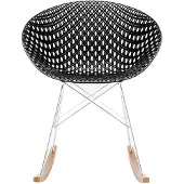 Kartell Smatrik Schommelstoel - Set van 2 Black|Chrome