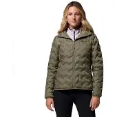 Columbia - Women's Delta Ridge II Down Hooded Jacket - Donsjack L, olijfgroen