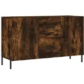 vidaXL Dressoir 100x36x60 cm bewerkt hout gerookt eikenkleurig