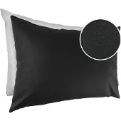 ANRO Sierkussen Zwart 30x50cm – Ademend Kunstleer Kussen Inclusief Vulling Bank Woonkamer Slaapkamer