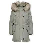 ONLY Kogiris Lange Parka Dames Grijs 128