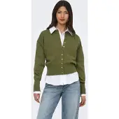 ONLY Gebreid vest 'ONLMIO' olijfgroen