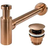 REA Wastafel Sifon Met Klik-klik Plug Copper Mat