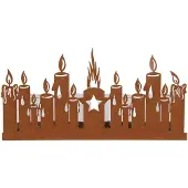 Clayre & Eef Waxinelichthouder 36x9x18 cm Bruin Metaal