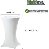 TRUTZHOLM 15x Stehtischhusse Tischdecke Husse Partytisch Bistrotisch Decke 60cm Weiß