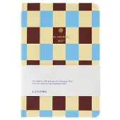 A-Journal A6 My Journal Agenda 2027 - Checked Blauw Vanille Chocolade