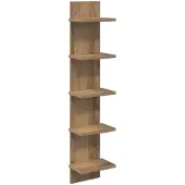 vidaXL Wandplank Artisanaal eiken 22 x 15 x 100 cm Bewerkt hout