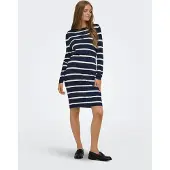 ONLY Maternity Gebreide jurk 'OLMFemi' navy / wit