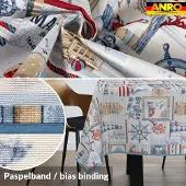 ANRO Tafelkleed Maritiem Rood 180x100cm Met sierband Afwasbaar Waterafstotend Binnen & Buiten