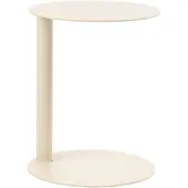 Beliani VENTURINA - Tuinbijzettafel - Beige - Gepoedercoat staal