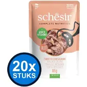 Schesir 20x - Complete & Balanced - Kattenvoer - Gelei in zakje - Tonijn & Zalm - 85g