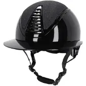 QHP Veiligheidscap Glendale polo visor Zwart - 51-55 | Zwart