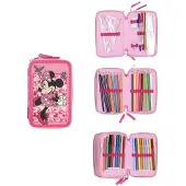 Minnie mouse Gevuld etui - 44-delig - Voor school - Roze