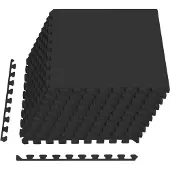 vidaXL Zwembadbodem beschermmat, 50 stuks, zwart, 18 m², EVA-schuim