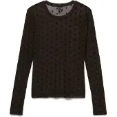 Vero Moda Shirt 'VMLova' donkerbruin / zwart