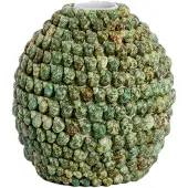 Light & Living Sfeervolle groene bamboe vaas Shell