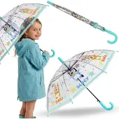 Sarcia.eu Bluey Kinderparaplu VOOR MEISJES, OPVOUWBARE transparante paraplu AUTOMATISCH