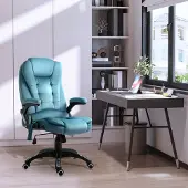 MODFU Bureaustoel - Gamingstoel - Massagefunctie - Verwarmingsfunctie - Blauw