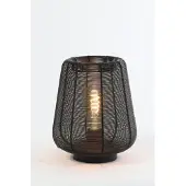 Pronto Wonen Tafellamp Barzio mat zwart rond 22cm 1-lichts