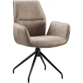 Pronto Wonen Eetkamerstoel Gavio - Taupe - Microleder - 4 Poten -