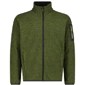 CMP - Jacket Jacquard Knitted 38H2237 - Fleecevest 54, olijfgroen