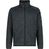 CMP - Jacket Jacquard Knitted 3H60747N - Fleecevest 46, zwart/grijs