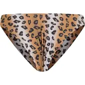 Brave Soul Omkeerbare bikinibroekjes met luipaardprint voor dames (Zwart/Bruin)
